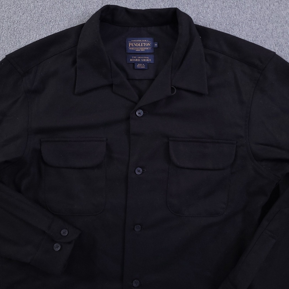 Pendleton Shirt Mens M Original Board Black Umatilla Virgin Wool Button Up NWT